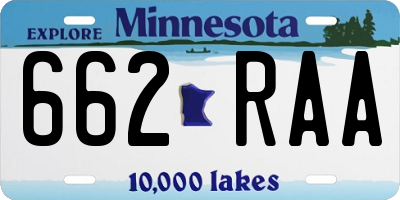 MN license plate 662RAA