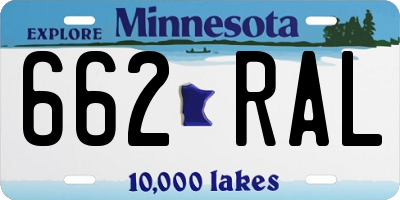 MN license plate 662RAL