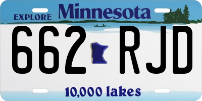 MN license plate 662RJD