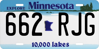 MN license plate 662RJG