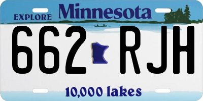 MN license plate 662RJH
