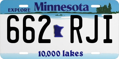 MN license plate 662RJI