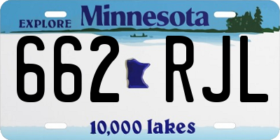 MN license plate 662RJL