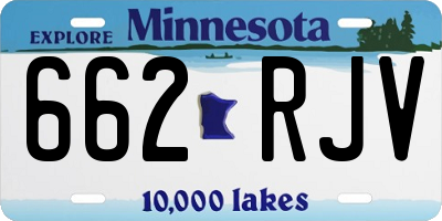 MN license plate 662RJV
