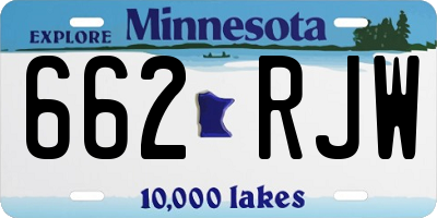 MN license plate 662RJW