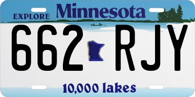 MN license plate 662RJY