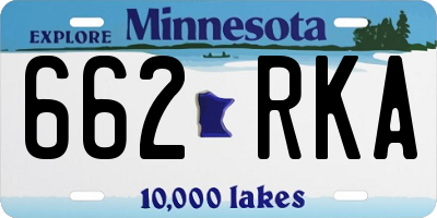 MN license plate 662RKA