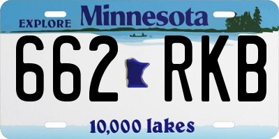 MN license plate 662RKB