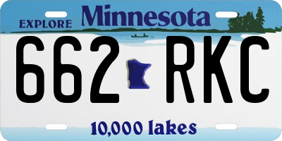 MN license plate 662RKC