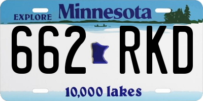 MN license plate 662RKD