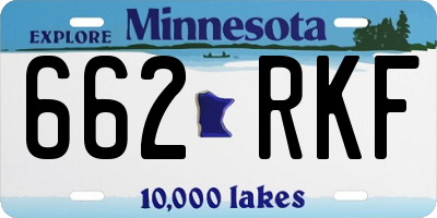 MN license plate 662RKF