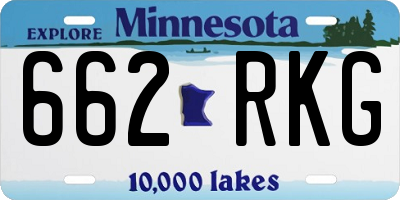 MN license plate 662RKG
