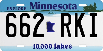 MN license plate 662RKI