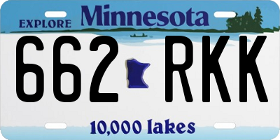 MN license plate 662RKK