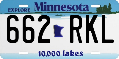 MN license plate 662RKL