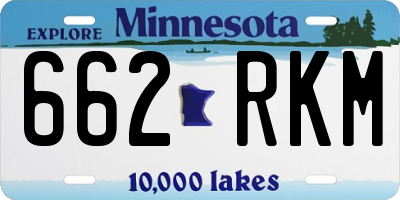 MN license plate 662RKM