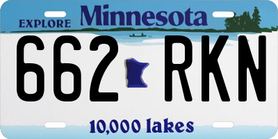 MN license plate 662RKN