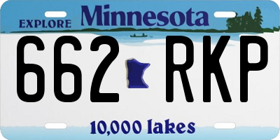MN license plate 662RKP
