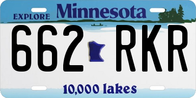 MN license plate 662RKR