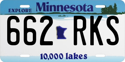 MN license plate 662RKS