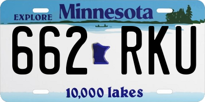MN license plate 662RKU