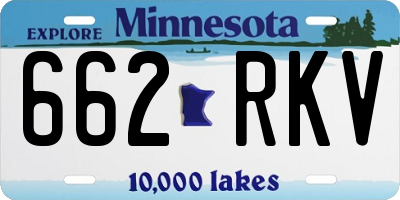 MN license plate 662RKV
