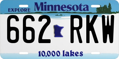MN license plate 662RKW