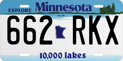 MN license plate 662RKX