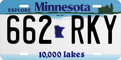 MN license plate 662RKY