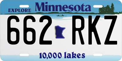 MN license plate 662RKZ