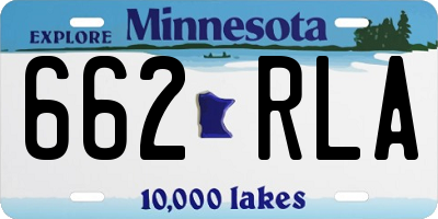 MN license plate 662RLA