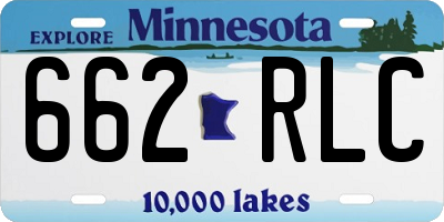 MN license plate 662RLC