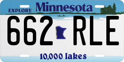 MN license plate 662RLE