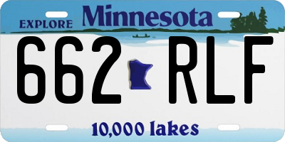 MN license plate 662RLF