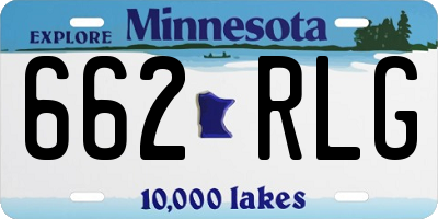 MN license plate 662RLG