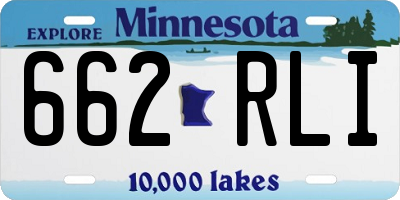 MN license plate 662RLI