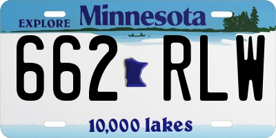 MN license plate 662RLW