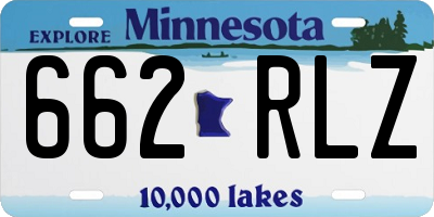MN license plate 662RLZ