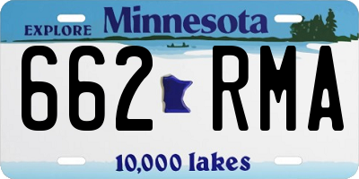 MN license plate 662RMA