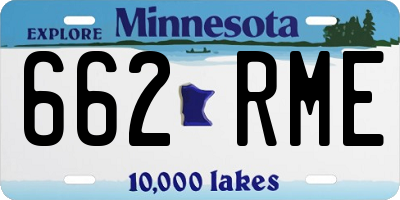 MN license plate 662RME