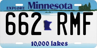 MN license plate 662RMF