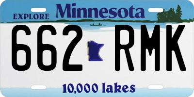 MN license plate 662RMK