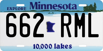 MN license plate 662RML
