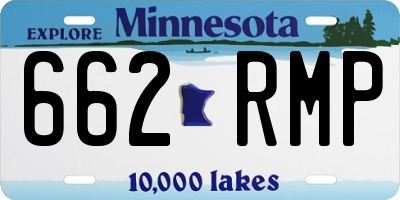 MN license plate 662RMP