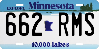 MN license plate 662RMS