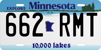 MN license plate 662RMT
