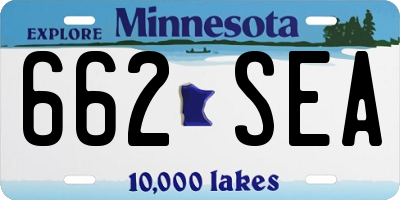MN license plate 662SEA