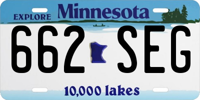 MN license plate 662SEG