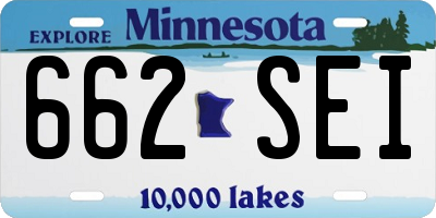 MN license plate 662SEI
