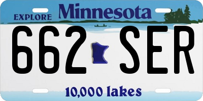 MN license plate 662SER